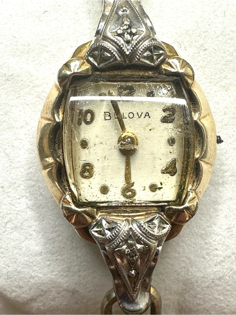 Vintage Bulova Ladies Watch 10K Rolled Gold Plate. Art Deco –FOR PARTS/REPAIR - Picture 2 of 6